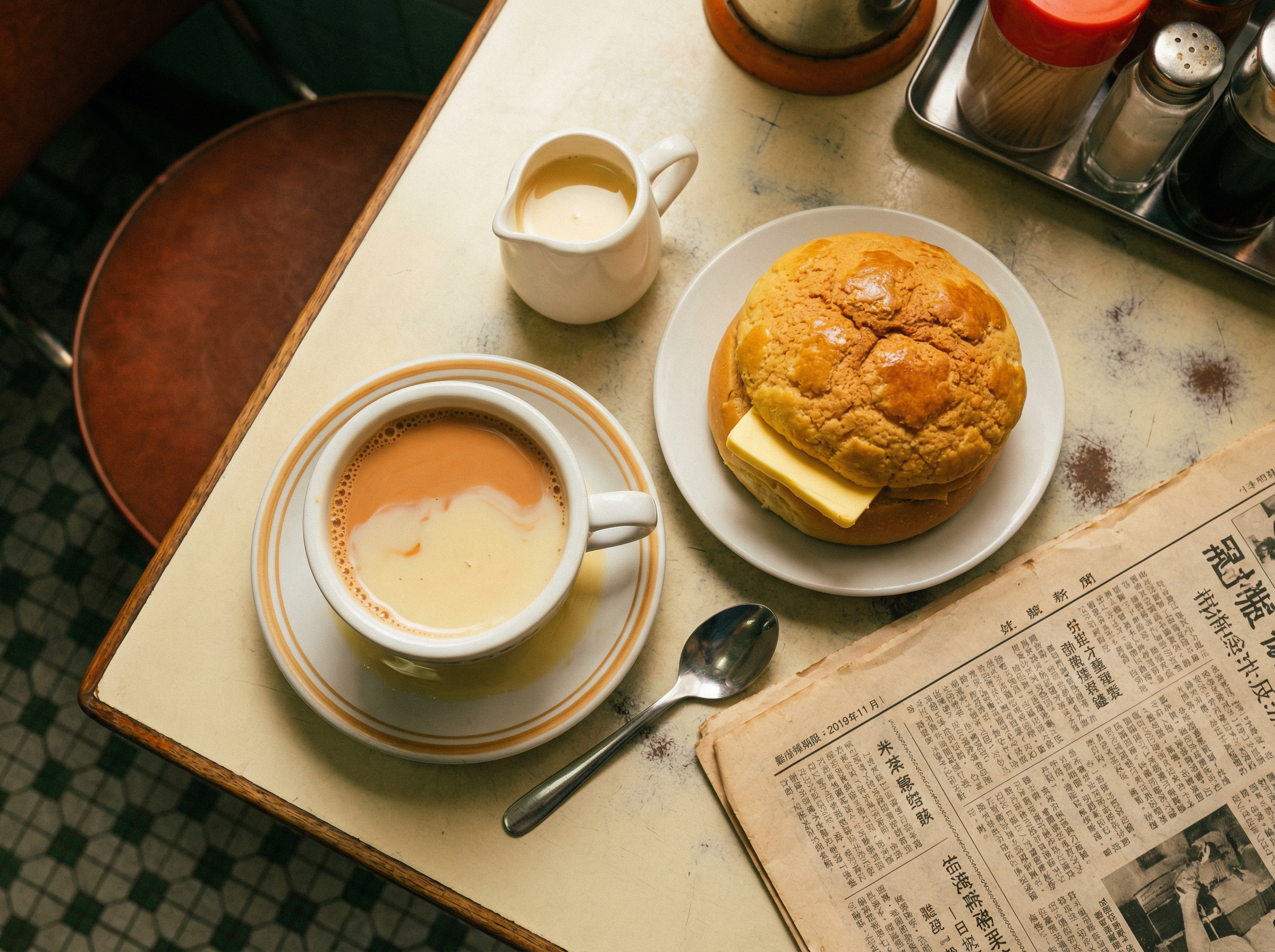 澳门美高梅 - 港式奶茶与菠萝油